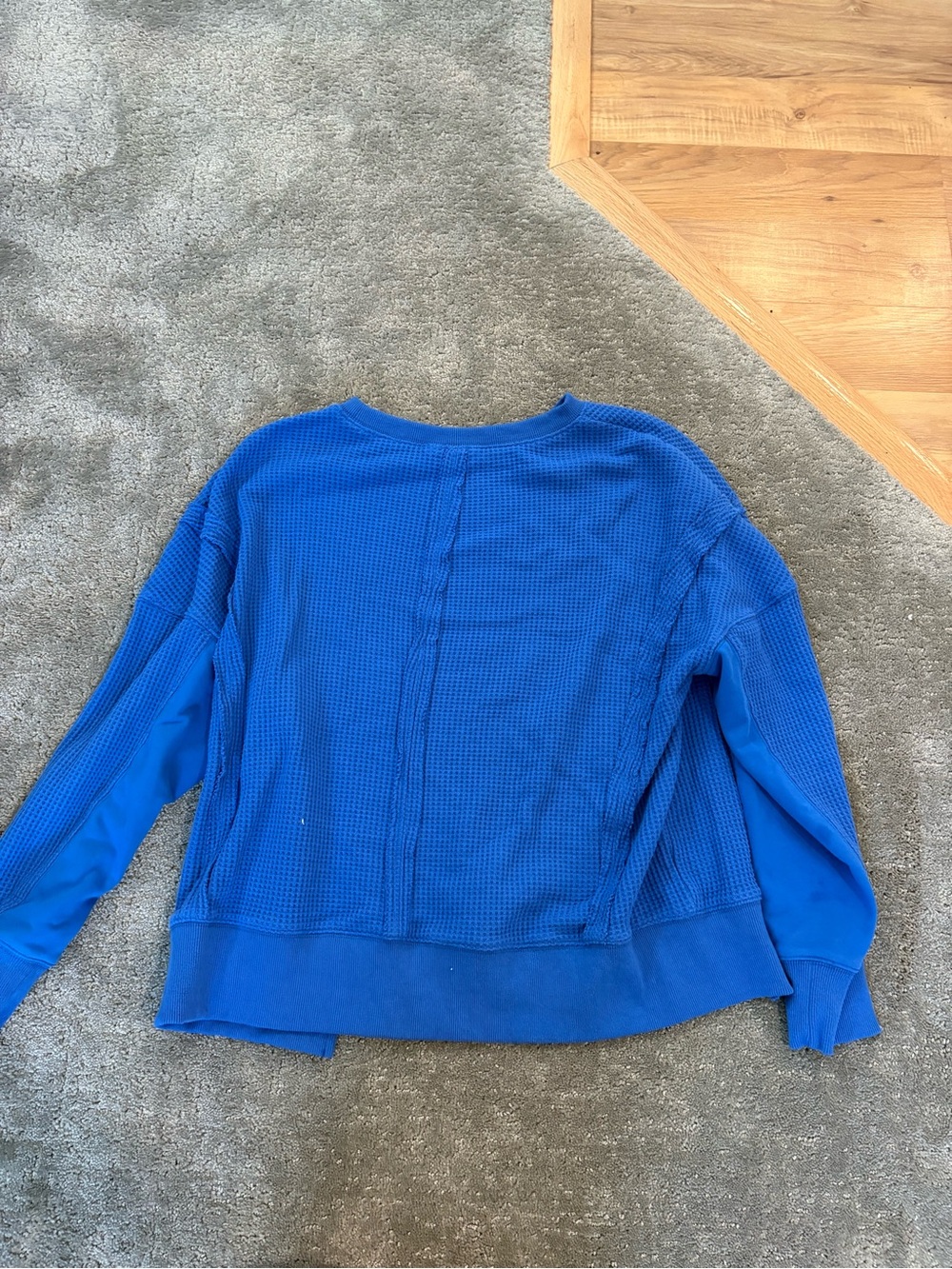 Blue Women's Textured Pullover Sweater - Casual Comfort